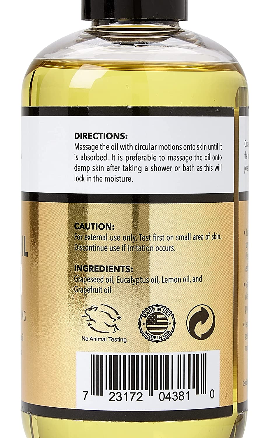 Anti Cellulite Massage Oil with Massager- 100% Natural Treatment