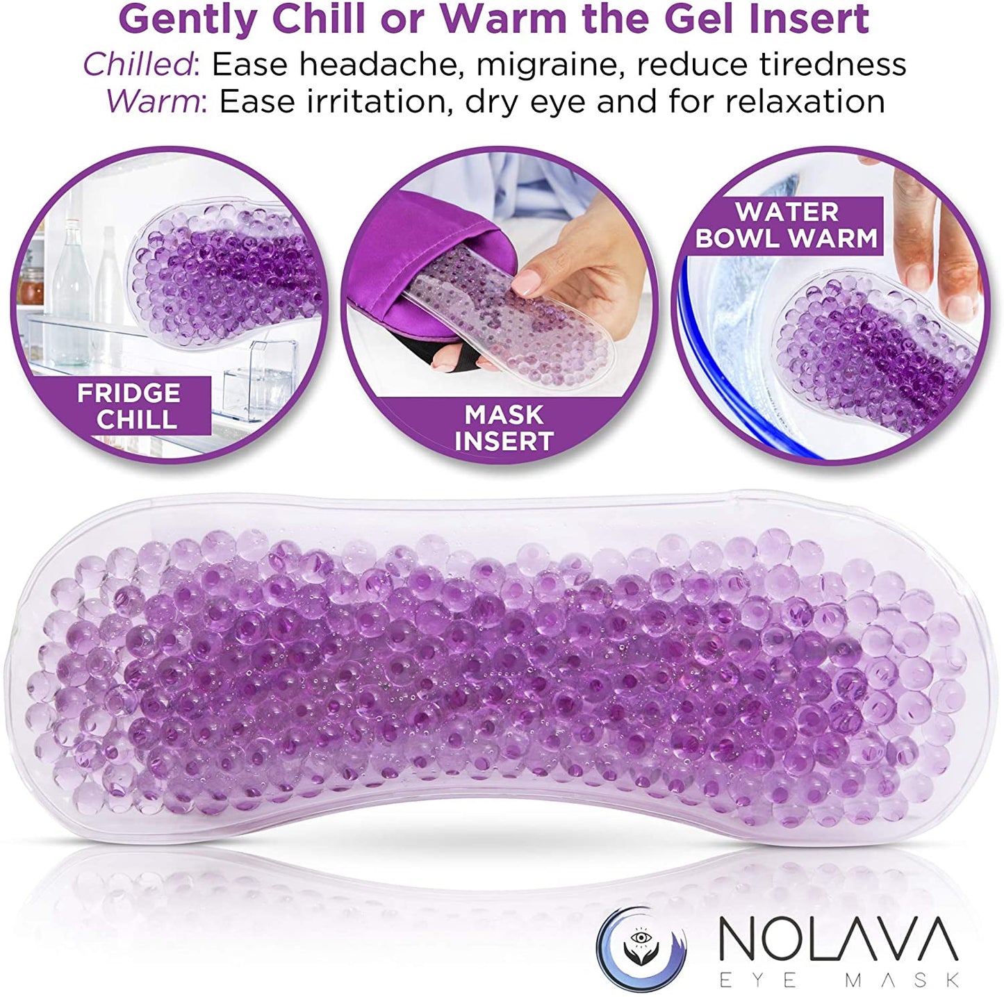 100% Pure Mulberry Silk Sleep Eye Mask for Sleeping Cool or Warm Gel Eye mask Gift Box