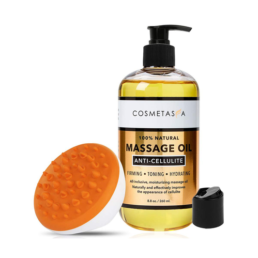 Anti Cellulite Massage Oil with Massager- 100% Natural Treatment