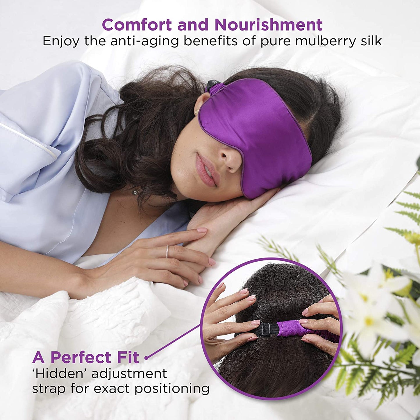 100% Pure Mulberry Silk Sleep Eye Mask for Sleeping Cool or Warm Gel Eye mask Gift Box