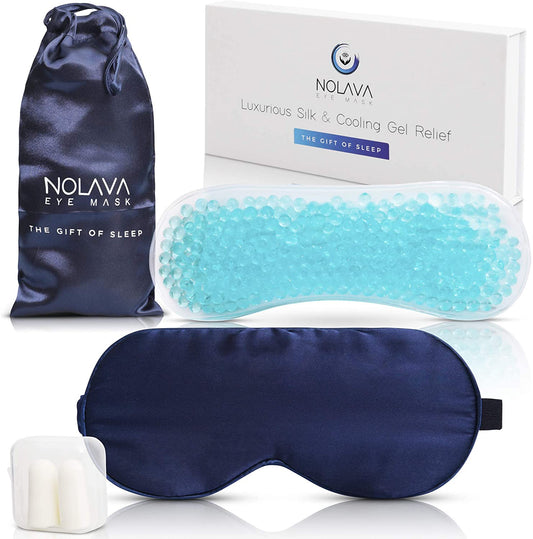 100% Pure Mulberry Silk Sleep Eye Mask for Sleeping Cool or Warm Gel Eye mask Gift Box